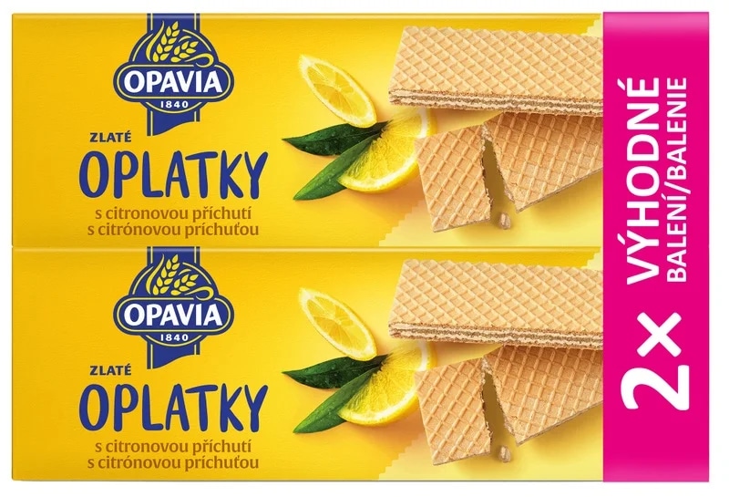 Opavia Oplatky citron příchuť 2x146g