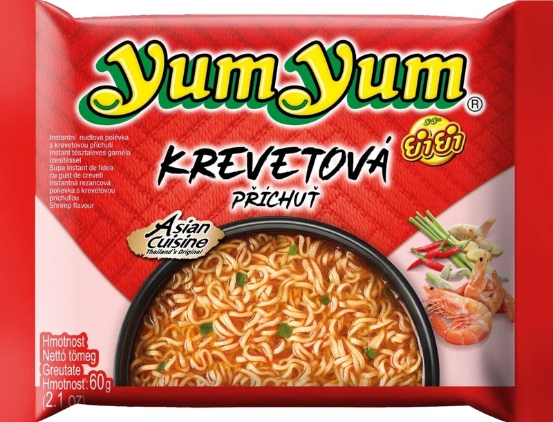 YumYum instantní nudlová polévka s krevetovou příchutí