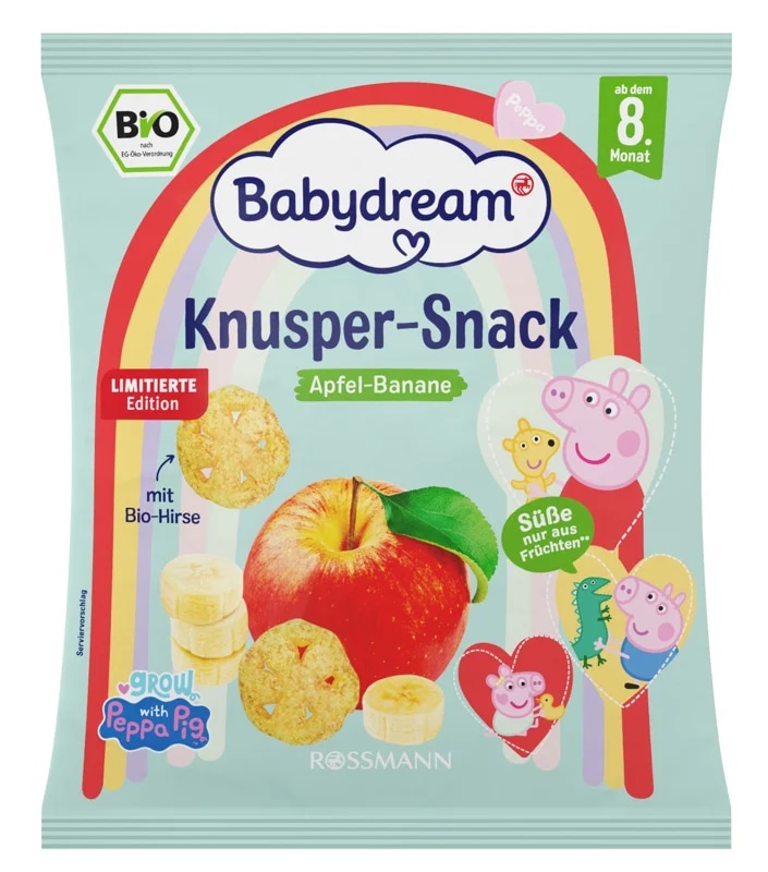 Babydream BIO Křupavá svačinka jablko-banán