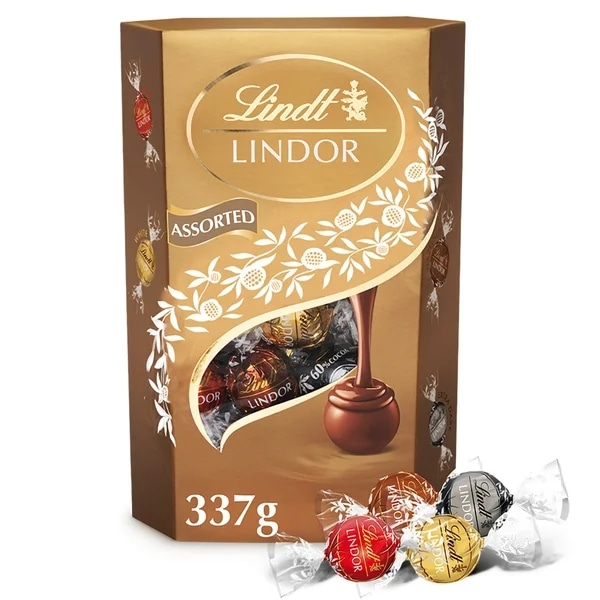 Lindt Lindor zlatá směs pralinek s jemnou krémovou náplní