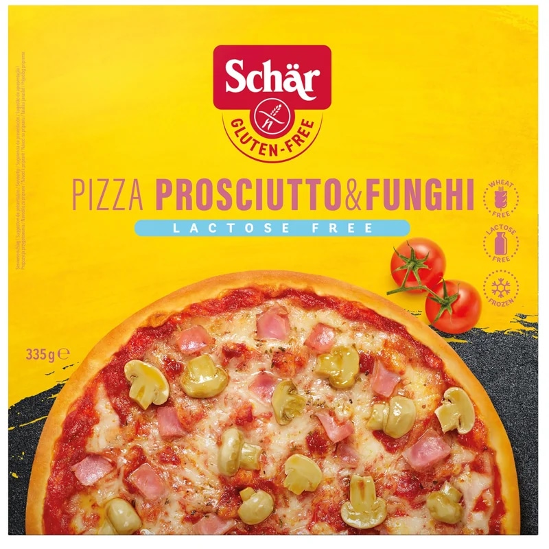 Schär Pizza Prosciutto Funghi bez lepku a laktózy