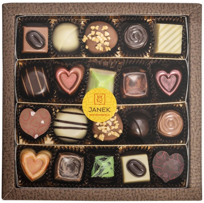 Čokoládovna Janek Krabička s pralinkami a lanýži 20ks