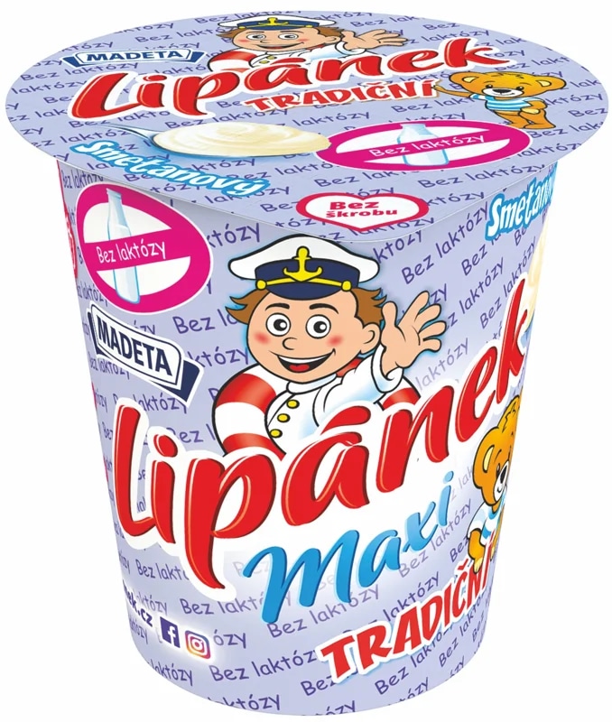 Madeta Lipánek smetanový s nízkým obsahem laktózy < 0,01%