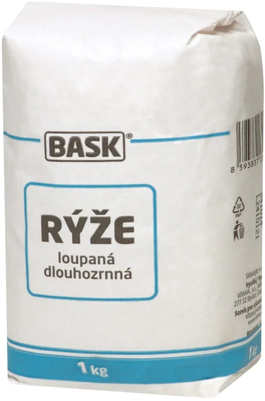 BASK rýže loupaná dlouhozrnná