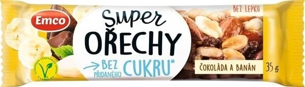 Emco Tyčinka Super Ořechy, čokoláda a banán