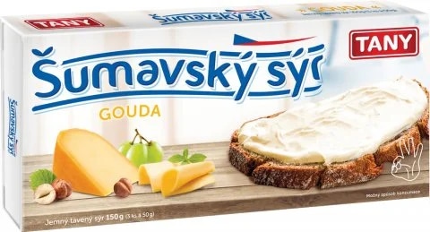 Tany Šumavský tavený sýr s goudou
