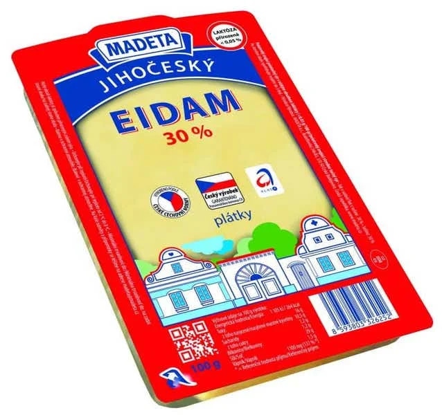 Madeta Eidam jihočeský plátkový (30%)