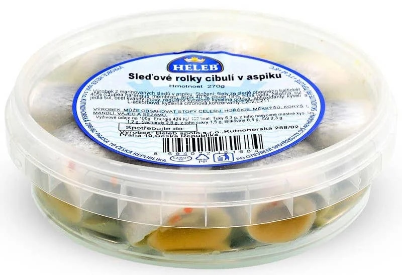 Heleb Sleďové rolky s cibulí v aspiku