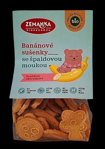 Biopekárna Zemanka BIO Špaldové banánové sušenky