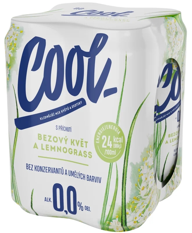 Cool Bezový květ & lemongrass nealkoholické 4×0,5 l
