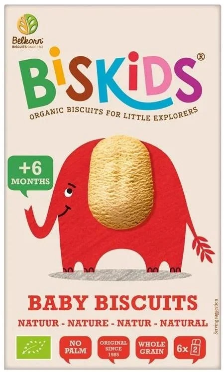 BISkids BIO Natural měkké dětské celozrnné sušenky