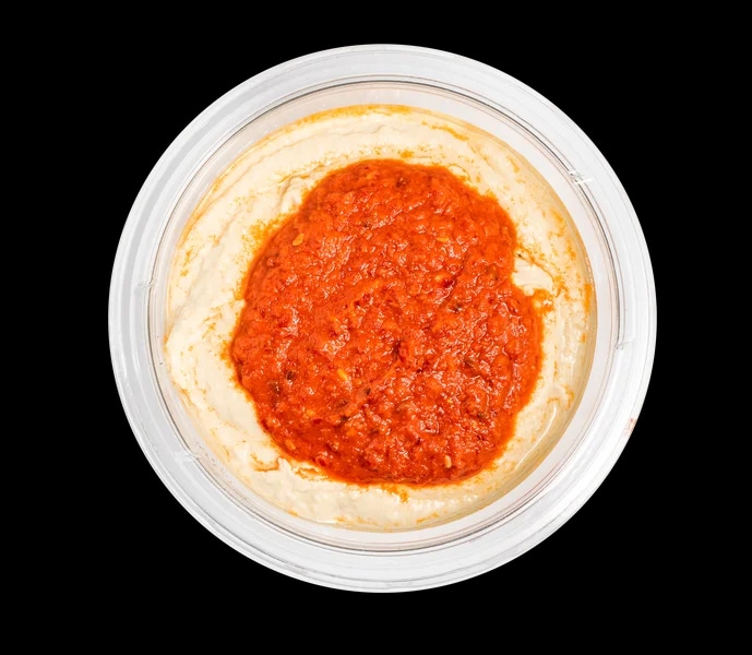 Table foods Hummus s pikantní salsa omáčkou