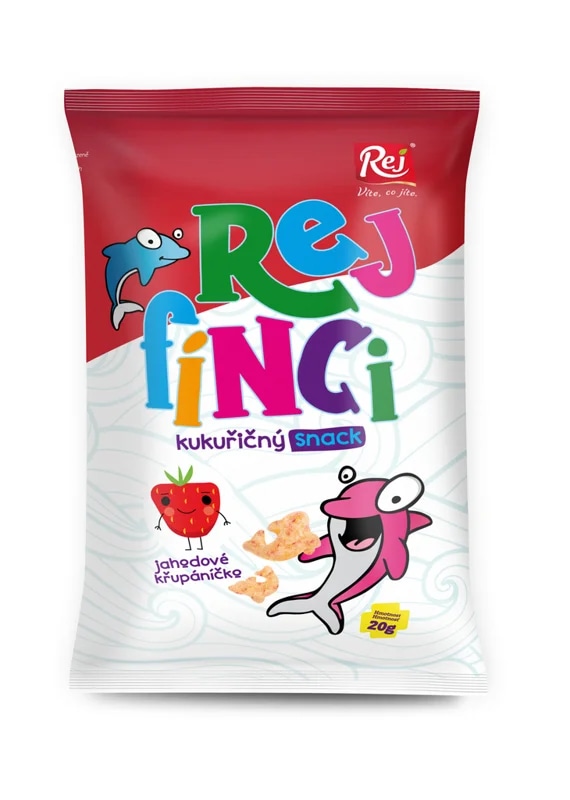 Rejfínci kukuřičný snack jahodový