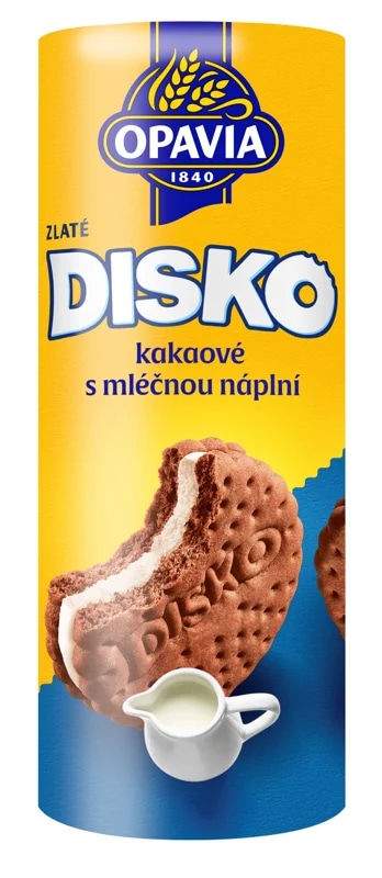 Opavia sušenky Disko kakaové mléčná náplň