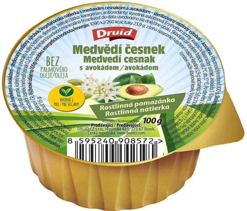 Druid Vegetariánská pomazánka medvědí česnek s avokádem