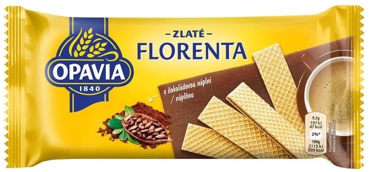 Opavia oplatky Zlaté Florenta čokoládová náplň