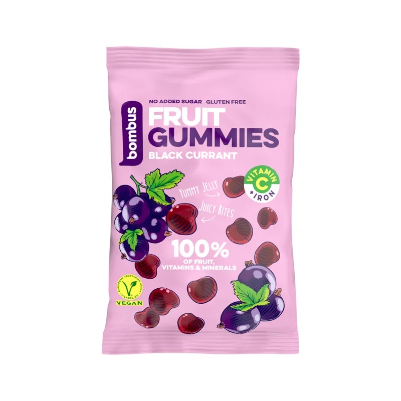 Bombus Fruit gummies – černý rybíz