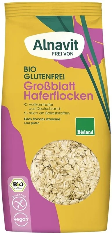 Alnavit BIO Ovesné celozrnné vločky velké bezlepkové
