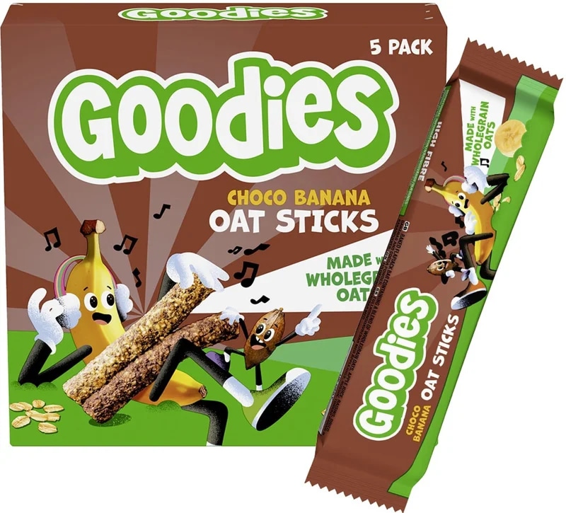 Goodies Ovesné tyčinky kakao a banán (5×23 g)