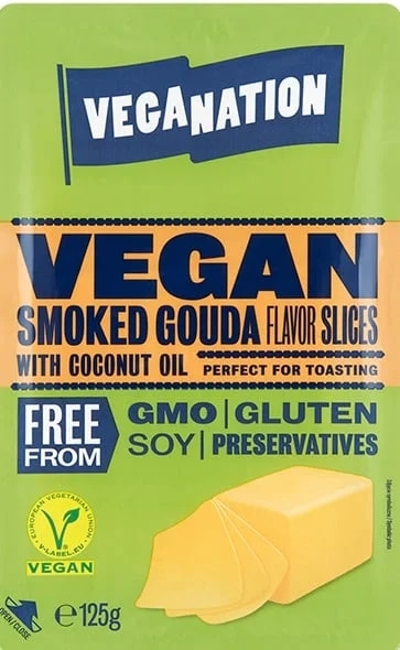 Veganation Veganské plátky s příchutí uzené goudy