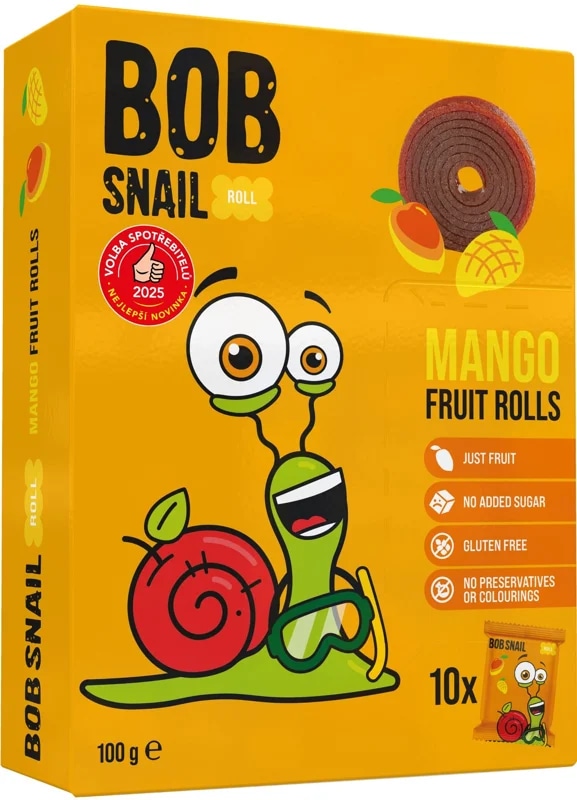 Šnek Bob Ovocné rolky mango
