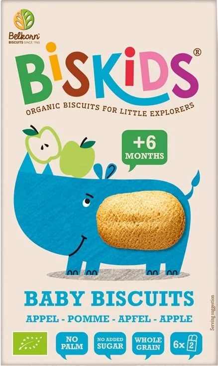 Biskids BIO Měkké dětské sušenky s jablečnou šťávou bez přidaného cukru