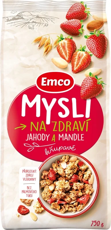 Emco Mysli na Zdraví Křupavé Jahody a mandle