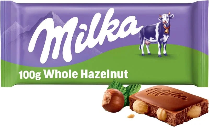 Milka čokoláda Oříšková mléčná s celými ořechy