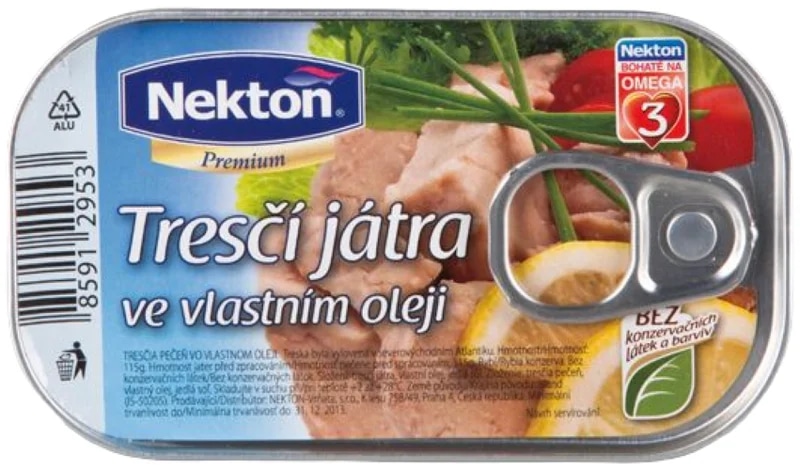 Nekton Tresčí játra ve vlastním oleji 1x115g