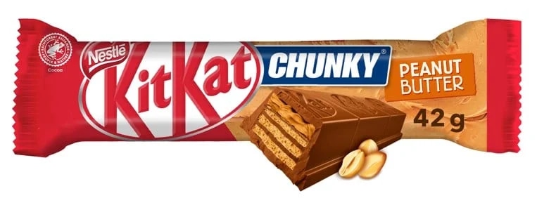 KitKat Chunky Peanut Butter čokoládová tyčinka s oplatkou a arašídovým máslem