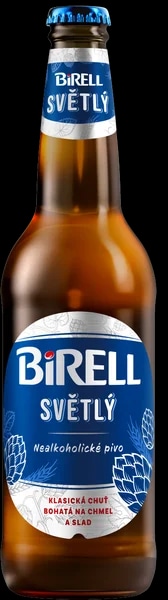 Birell světlý nealkoholický, sklo