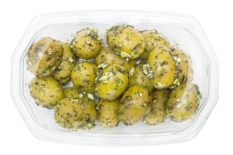 Table foods Zelené olivy v bylinkovo-česnekové marinádě