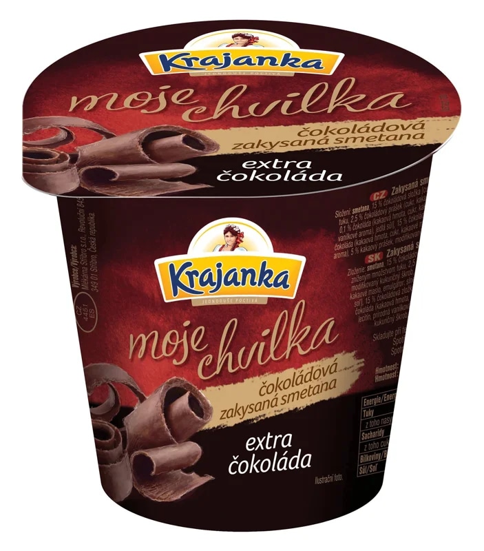 Krajanka Moje chvilka čokoládová zakysaná smetana extra čokoláda