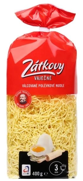 Zátkovy válcované nudle Polévkové