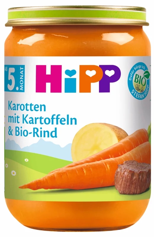 HIPP BIO Mrkev, brambory a hovězí maso