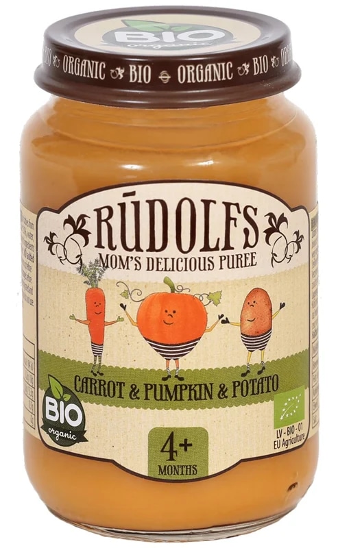 Rudolfs BIO Příkrm dýně, mrkev a brambory