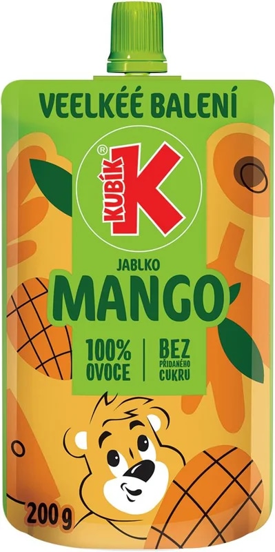 Kubík Velké balení ovocná kapsička jablko a mango
