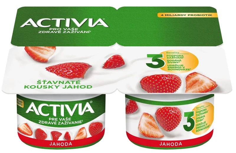 Activia Probiotický jogurt jahoda 4×120 g