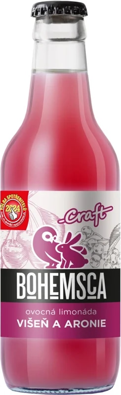 Bohemsca Craft Limonáda višeň a aronie sklo