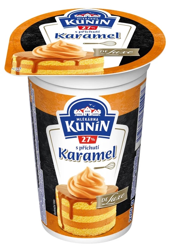 Mlékárna Kunín Smetana de luxe s příchutí karamelu