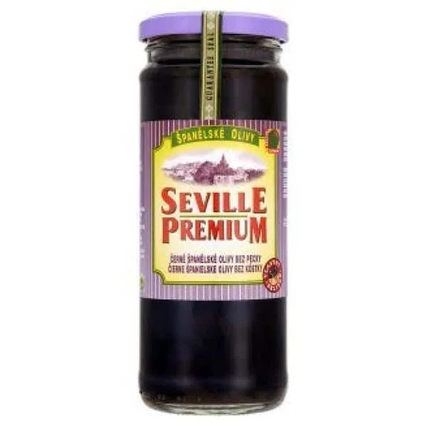 Seville Premium Černé španělské olivy bez pecky