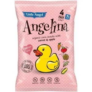 Little Angel Angelina BIO Křupky mrkev a jablko 4x15 g