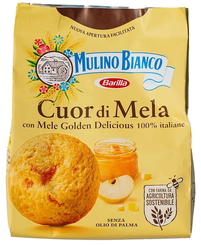 Mulino Bianco Cuor di Mela Měkké sušenky s jablečným džemem