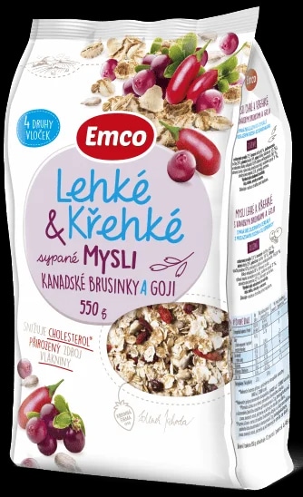 Emco Mysli Lehké & Křehké brusinka/ goji