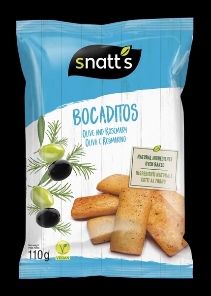 Snatt's Bocaditos chlebíčky s olivami a rozmarýnem