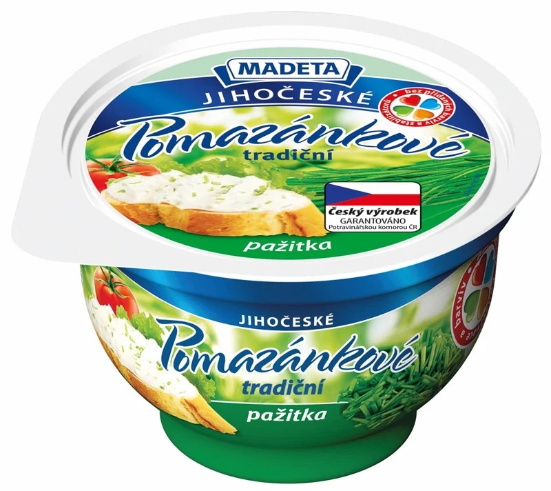 Madeta Jihočeské pomazánkové máslo tradiční pažitka