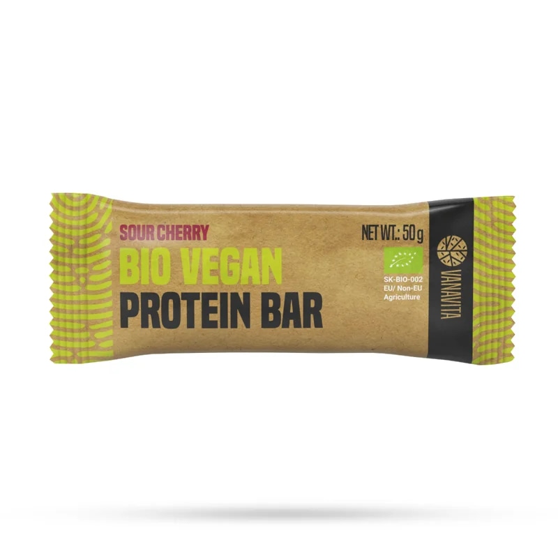 VanaVita Proteinová tyčinka BIO Vegan Bar višně