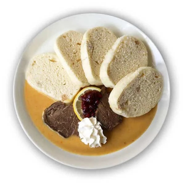 Hotovky by Košík Svíčková omáčka s hovězím masem, houskový knedlík