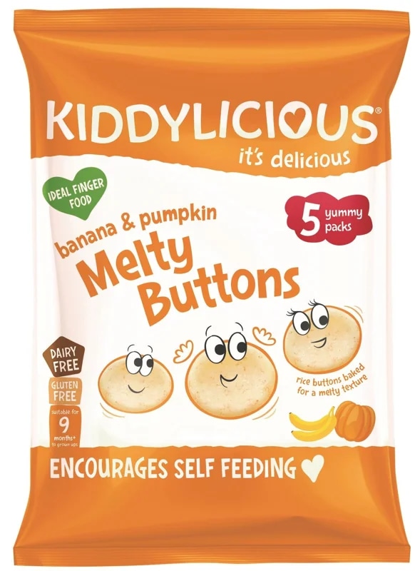 Kiddylicious Ovocno-zeleninové knoflíčky banán s dýní