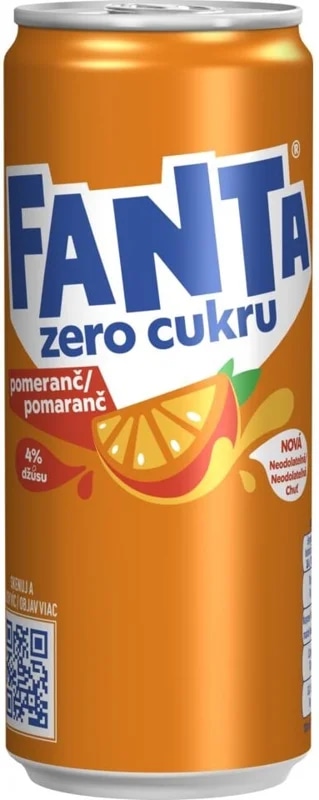 Fanta Zero cukru pomeranč plech